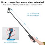 TELESIN 10000mAh Rechargeable Selfie Stick with USB-C Charging Cable for Action Cameras/ Phones - Image 4