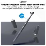 TELESIN 1.2m Carbon Fiber Selfie Stick - Image 3