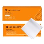 K&F Concept 15x15cm Microfiber Cleaning Cloth Kit, White, 20-Pack