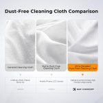 K&F Concept 15x15cm Microfiber Cleaning Cloth Kit, White, 20-Pack - Image 4