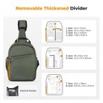 Camera Sling Bag Small Camera Crossbody Shoulder Backpack DSLR/SLR/Mirrorless Camera Compact Case Photography Bags 5L - Urban Wander 08 (Green) SKU: KF13.171V2 - Image 2