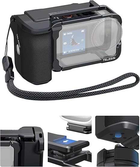 71Ew0SIcykL._AC_SX466_ TELESIN Aluminum Street Shot Set for DJI Osmo Action 6 - Image 1