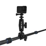 Motorcycle Crab Clamp Handlebar Fixed Mount Holder for Action Cameras